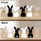 7-Piece Easter Bunny Garland – Wooden Beaded Mantel Banner with 6 Rabbits for Spring & Easter Home Decor